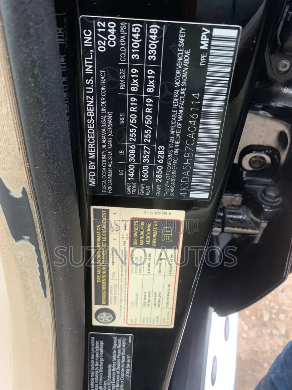 Mercedes-Benz M Class ML 350 4Matic 2012 Black
