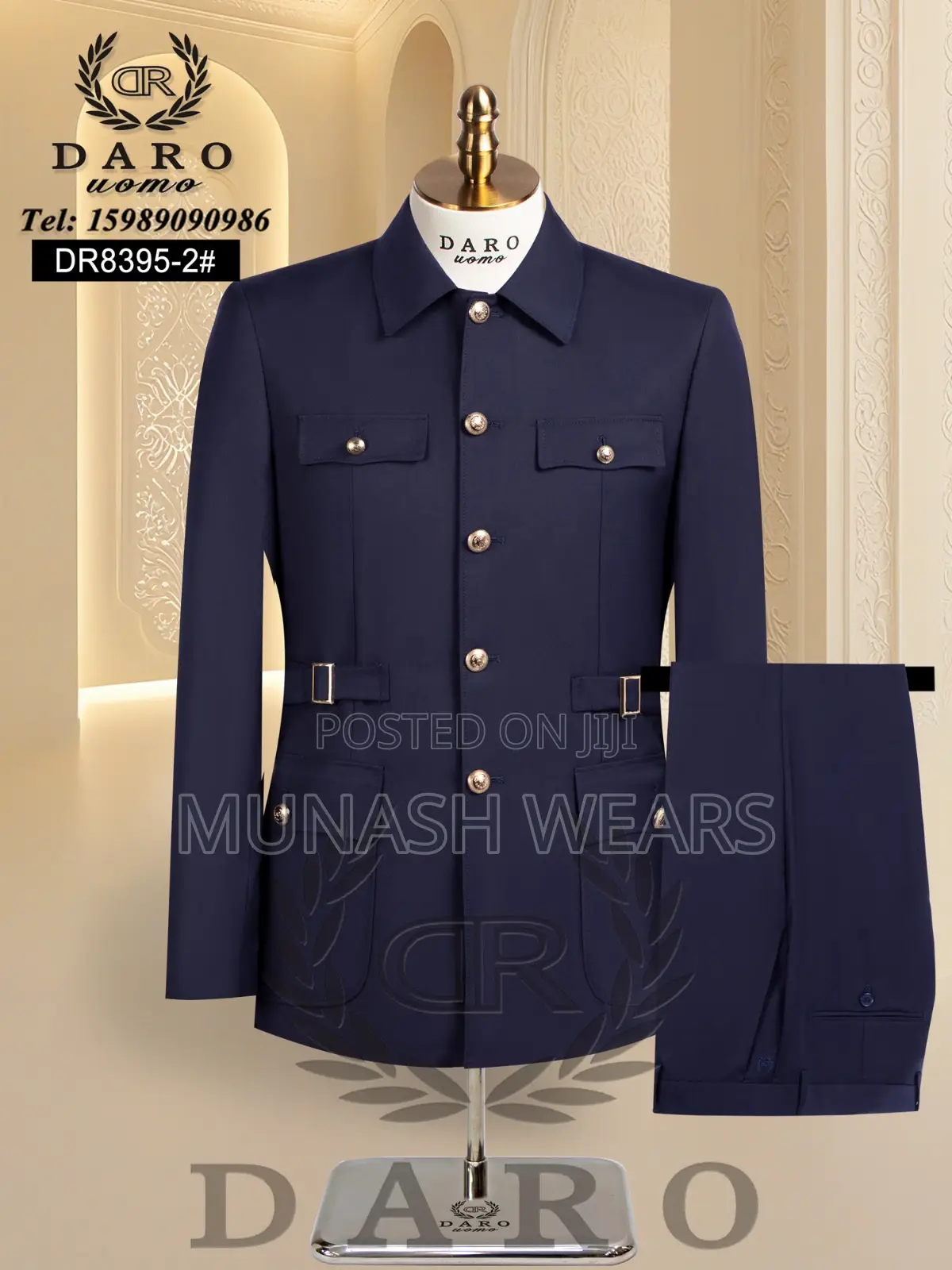 Italian Double Breasted Suit 46-56 Available