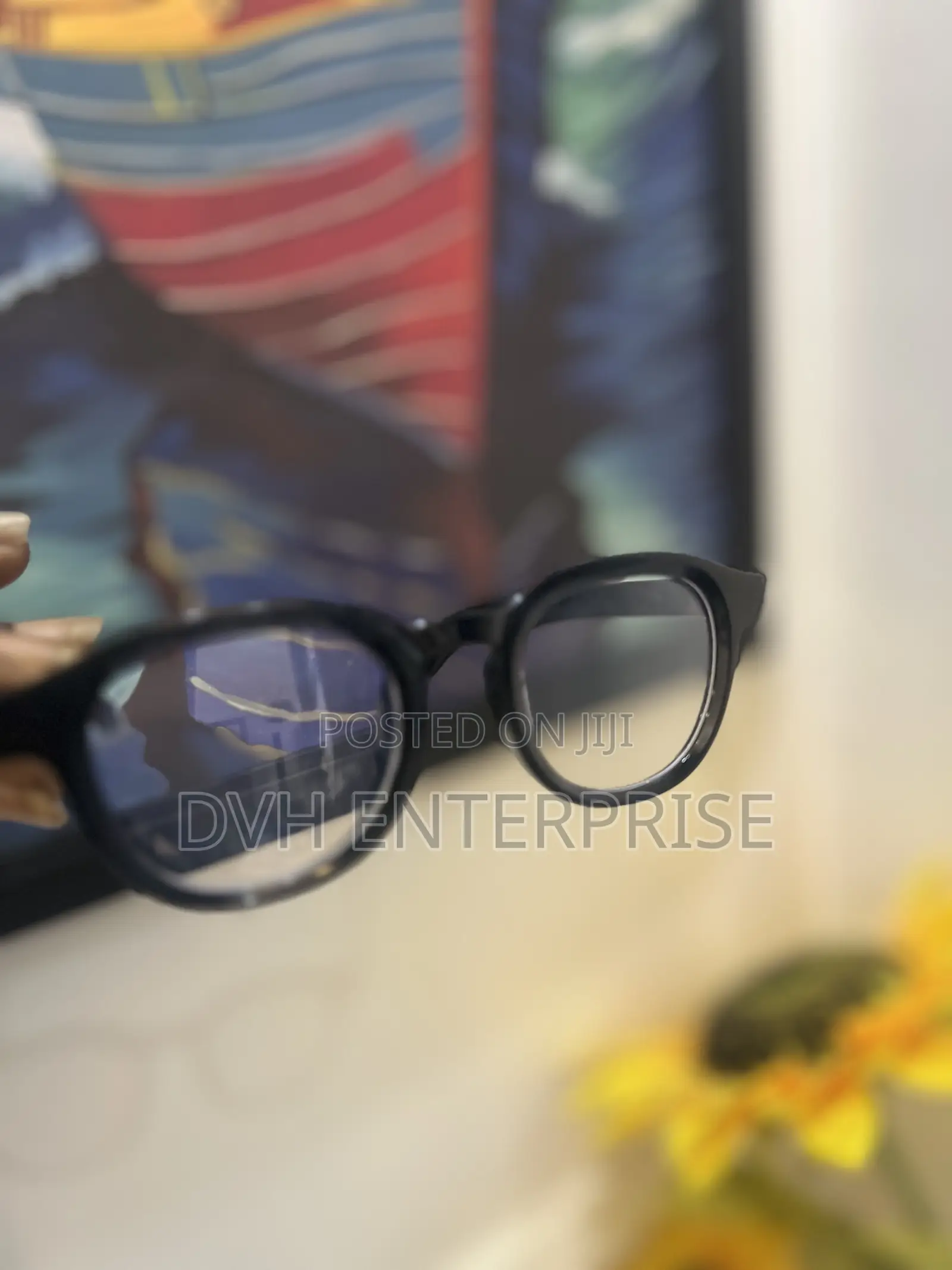 Black Clear Lenses Glasses With Blue Light Protect