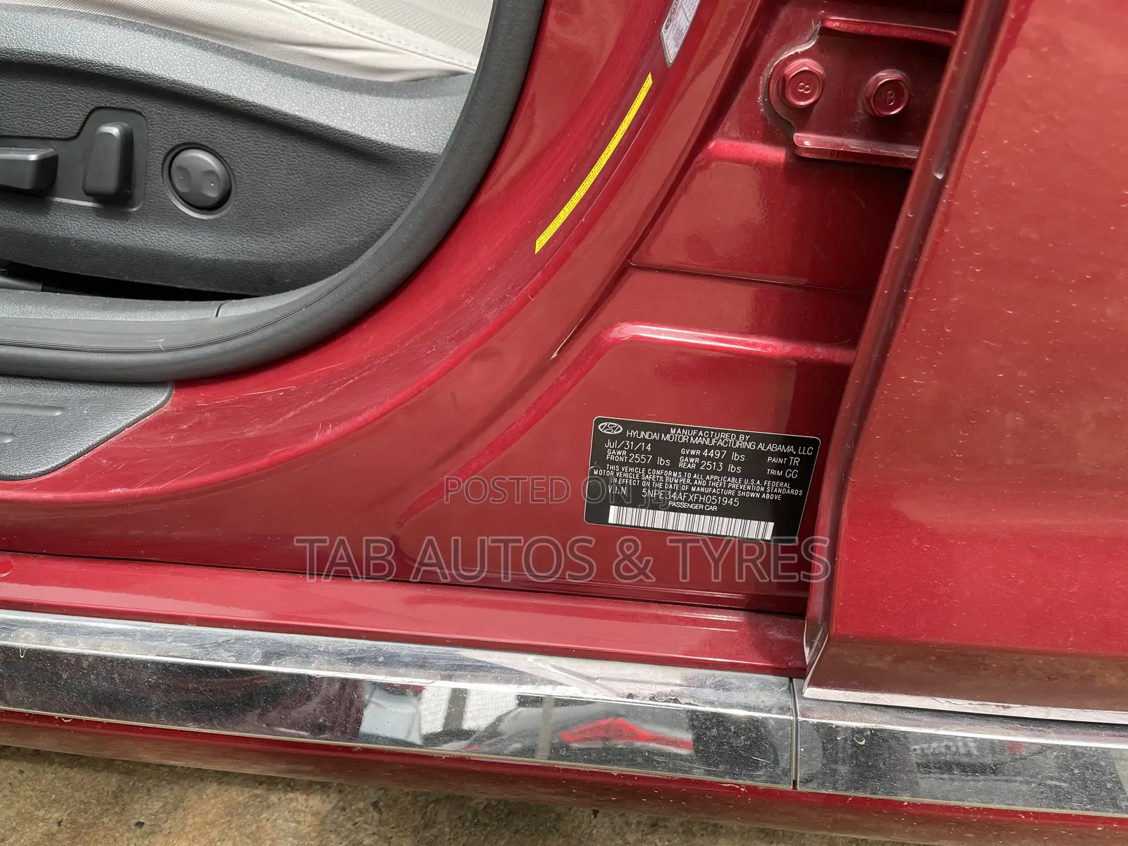 Hyundai Sonata 2015 Red