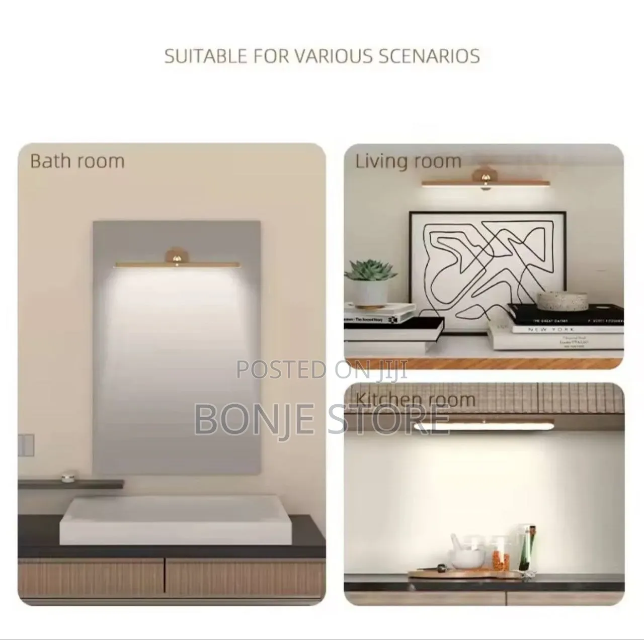 Wooden Led Night Light Mirror Front Fill Light Magnetic Wall Lamp