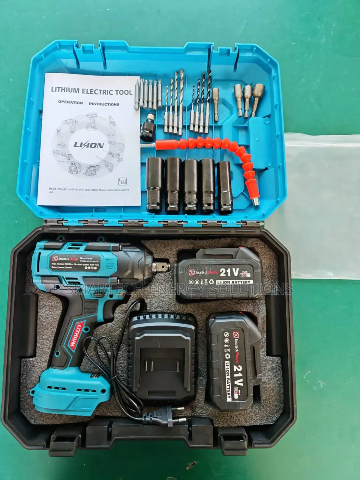 Smartech 800n.M Torque Wheel Spanner Power Tool Cordless Impact Wrench