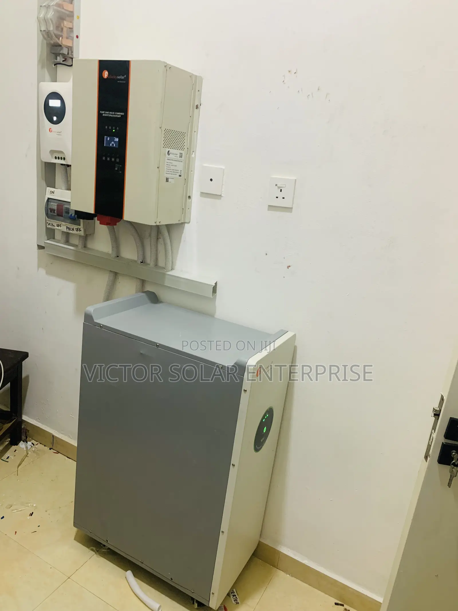 Felicity Setup 10kva,Battery 15kwh,12panel 550watts