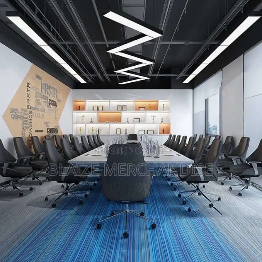Modern Black Pendant Lamp White Ceiling Chandelier for Office