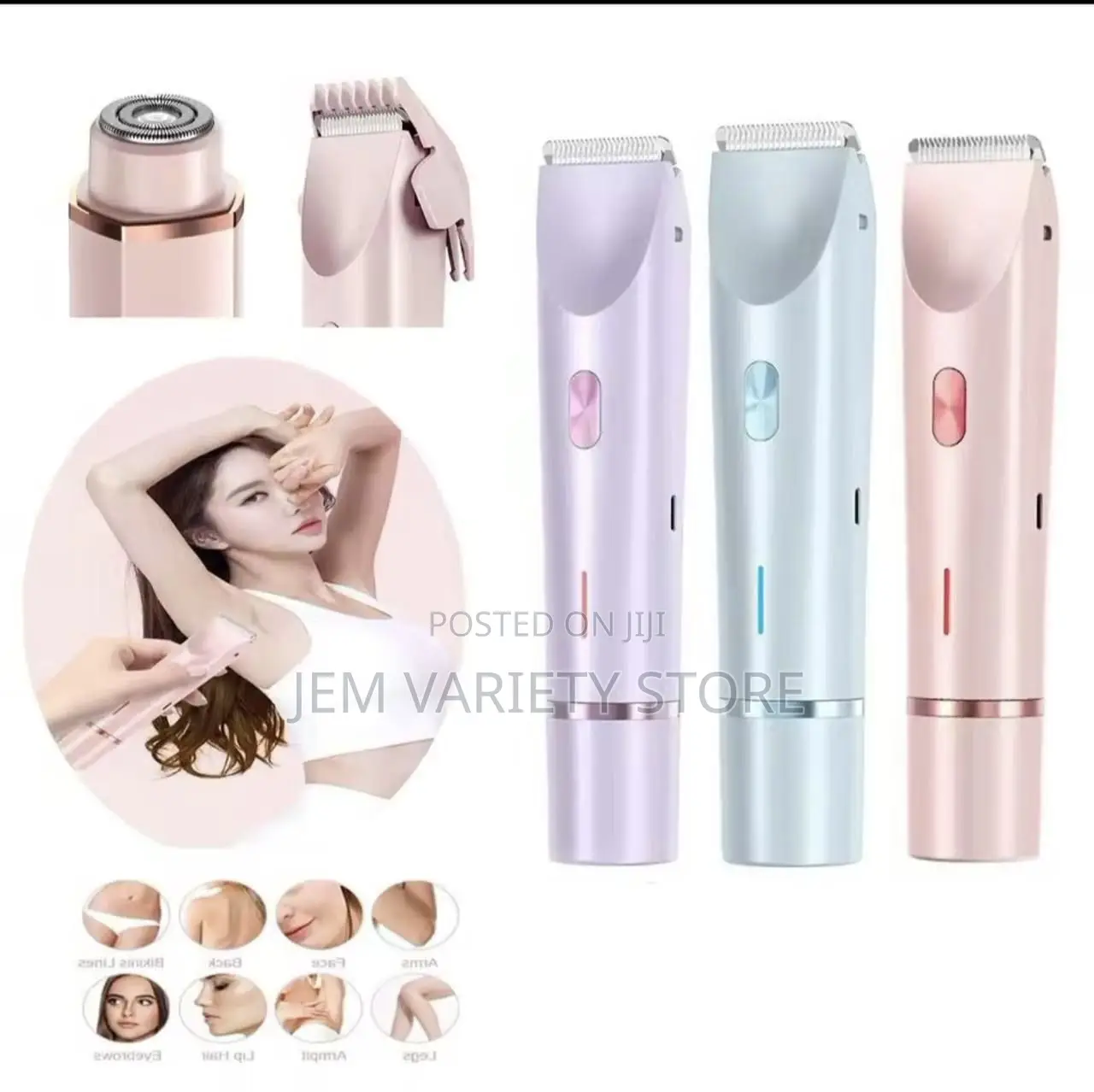 2 in 1waterproof Electric Shaver for Women Wet Dry