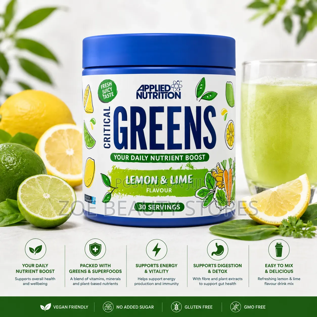 Applied Nutrition Critical Greens Lemon Lime Flavour