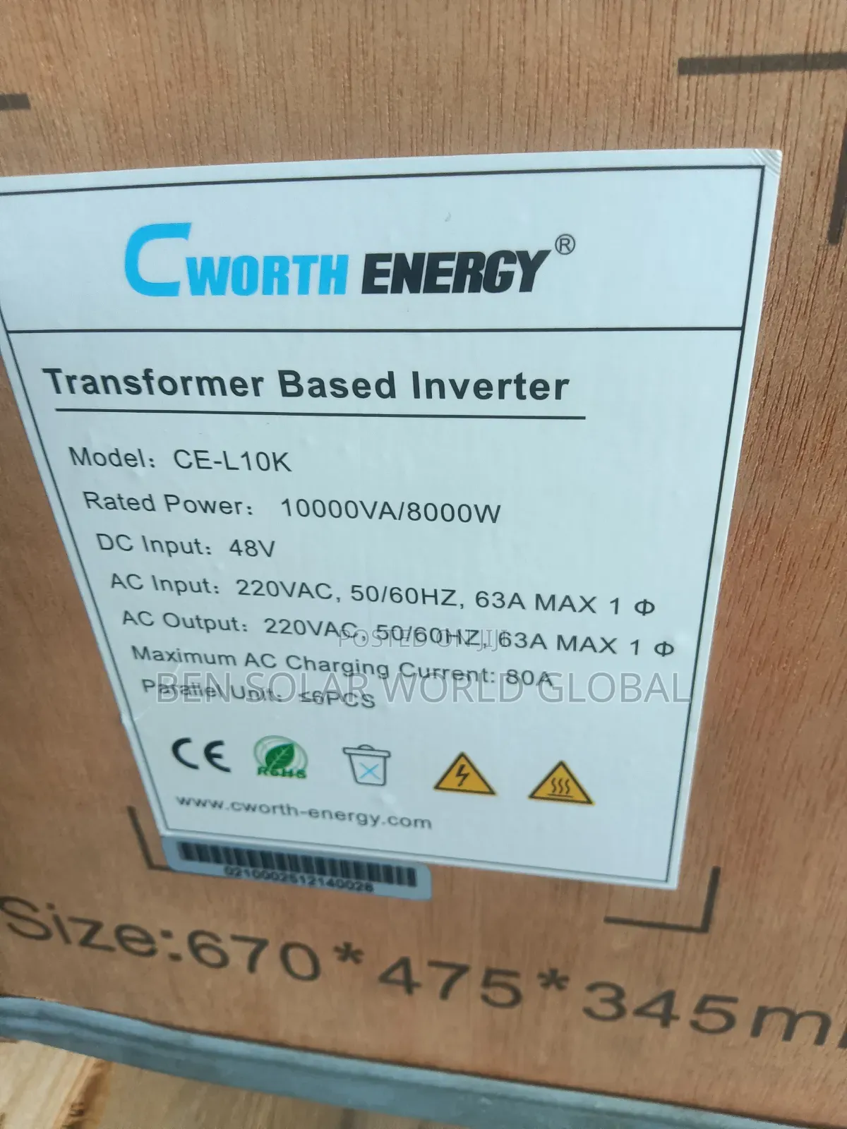 10kav C Worth Energy Inverter 48v