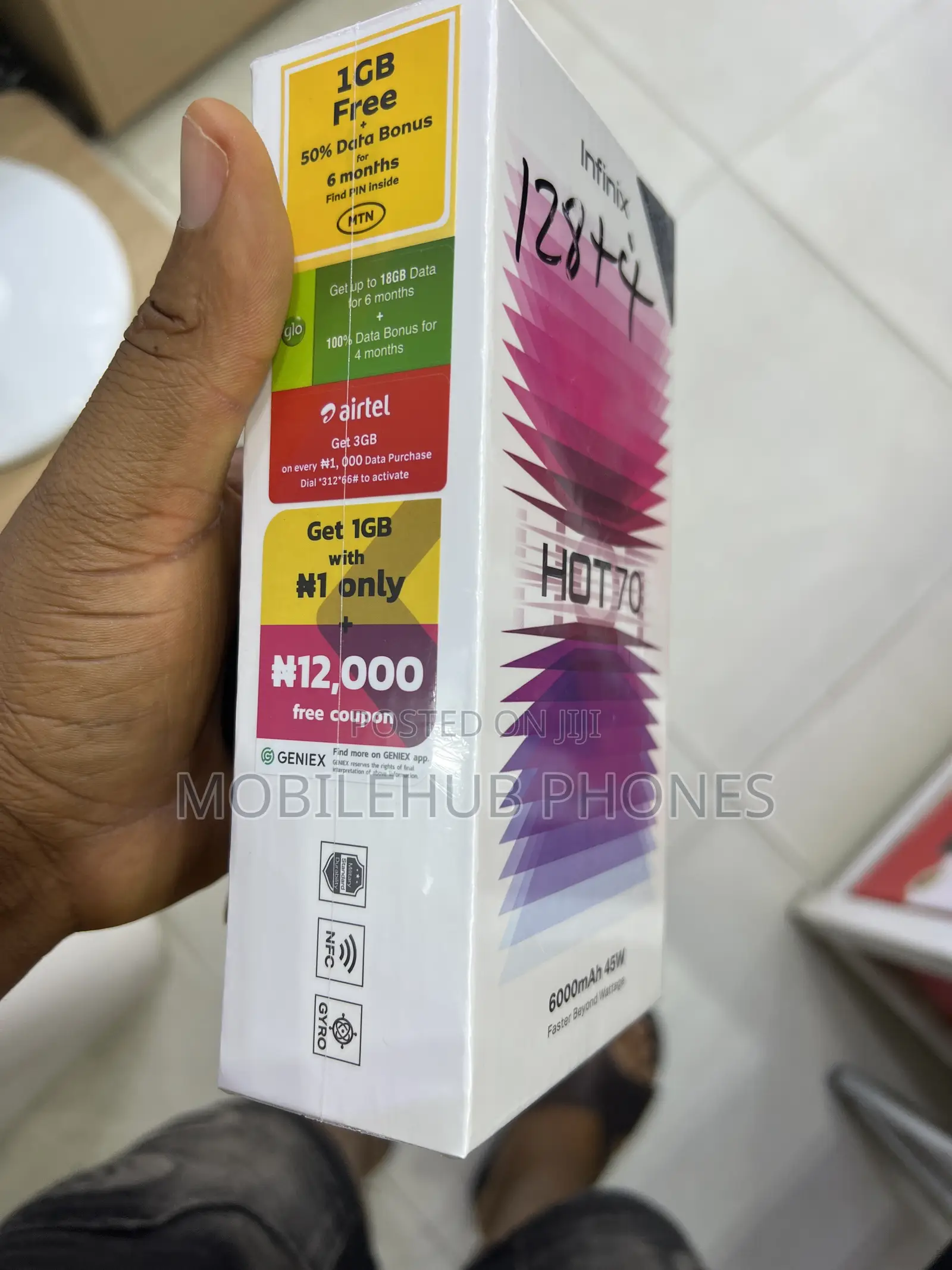 New Infinix Hot 70 128 GB Black