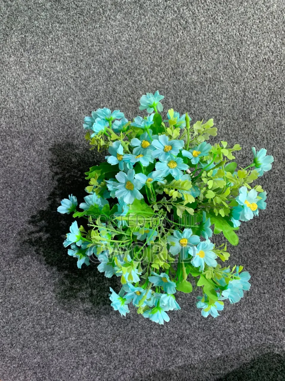 Artificial Blue Daisy Flower Pot - Table Decor