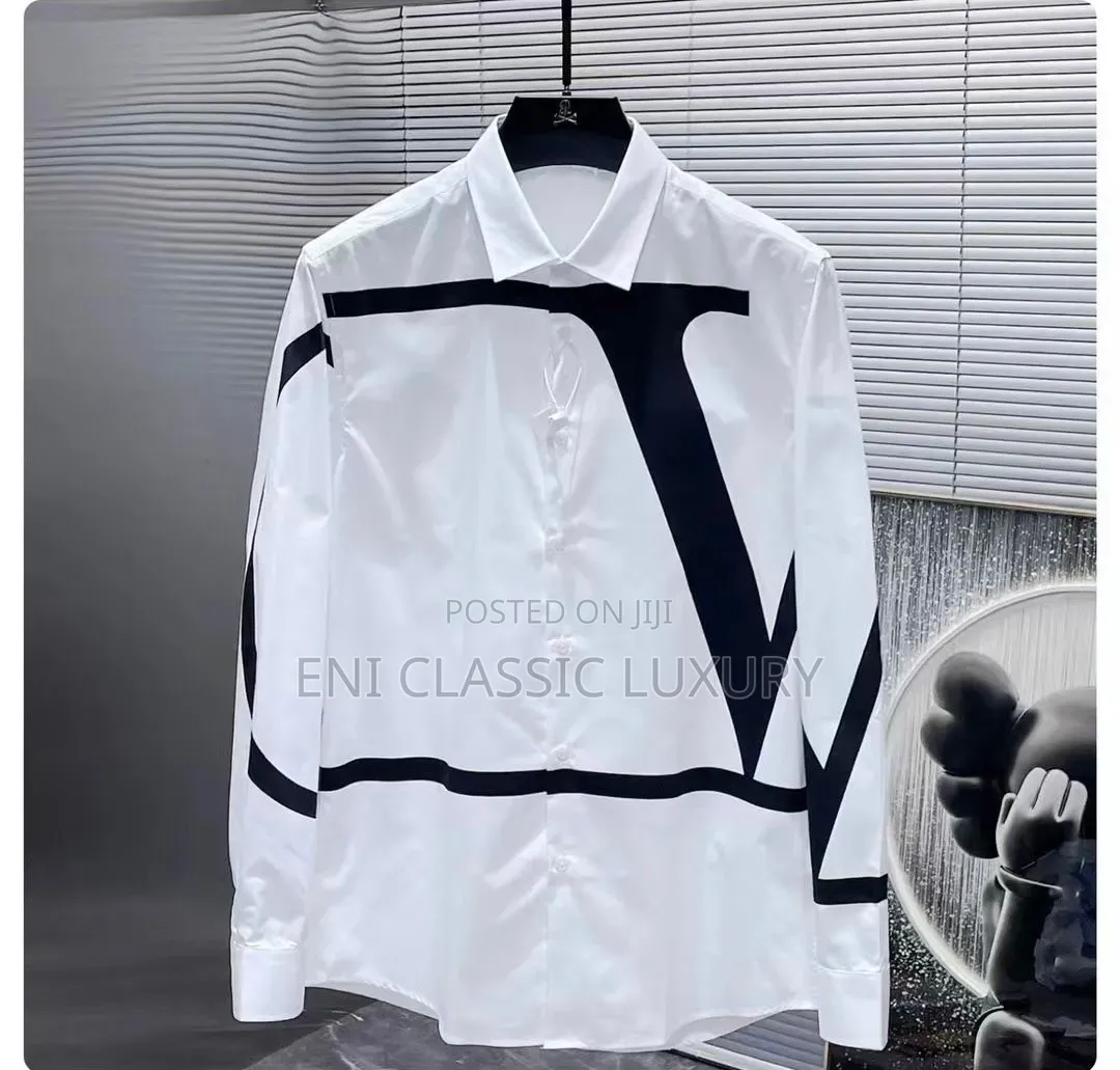 Valentino Top Quality Luxury Men's Shirts Well Banded Package