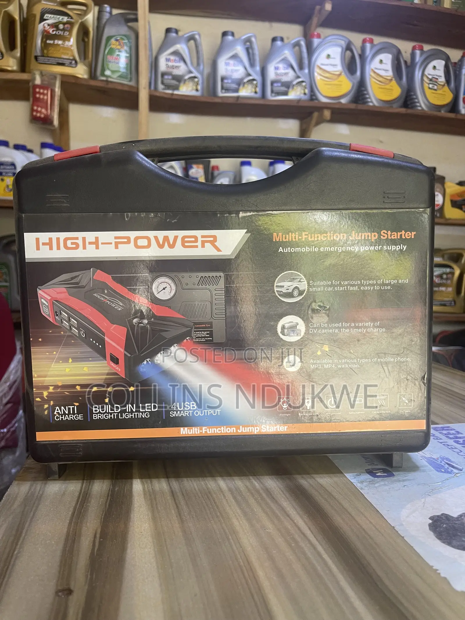 Car Jump Start and Tyre Inflator Emergency Kit