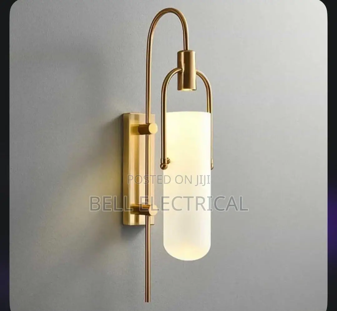 Gold and Black Modern Led Wall Lamp for Bedside Living