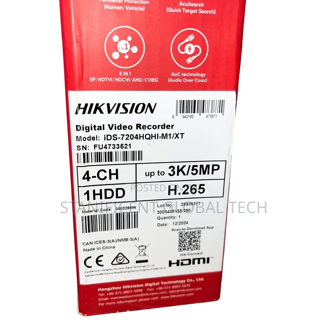 Hikvision 5mp 4ch Turbo Hd Two-Way Audio DVR