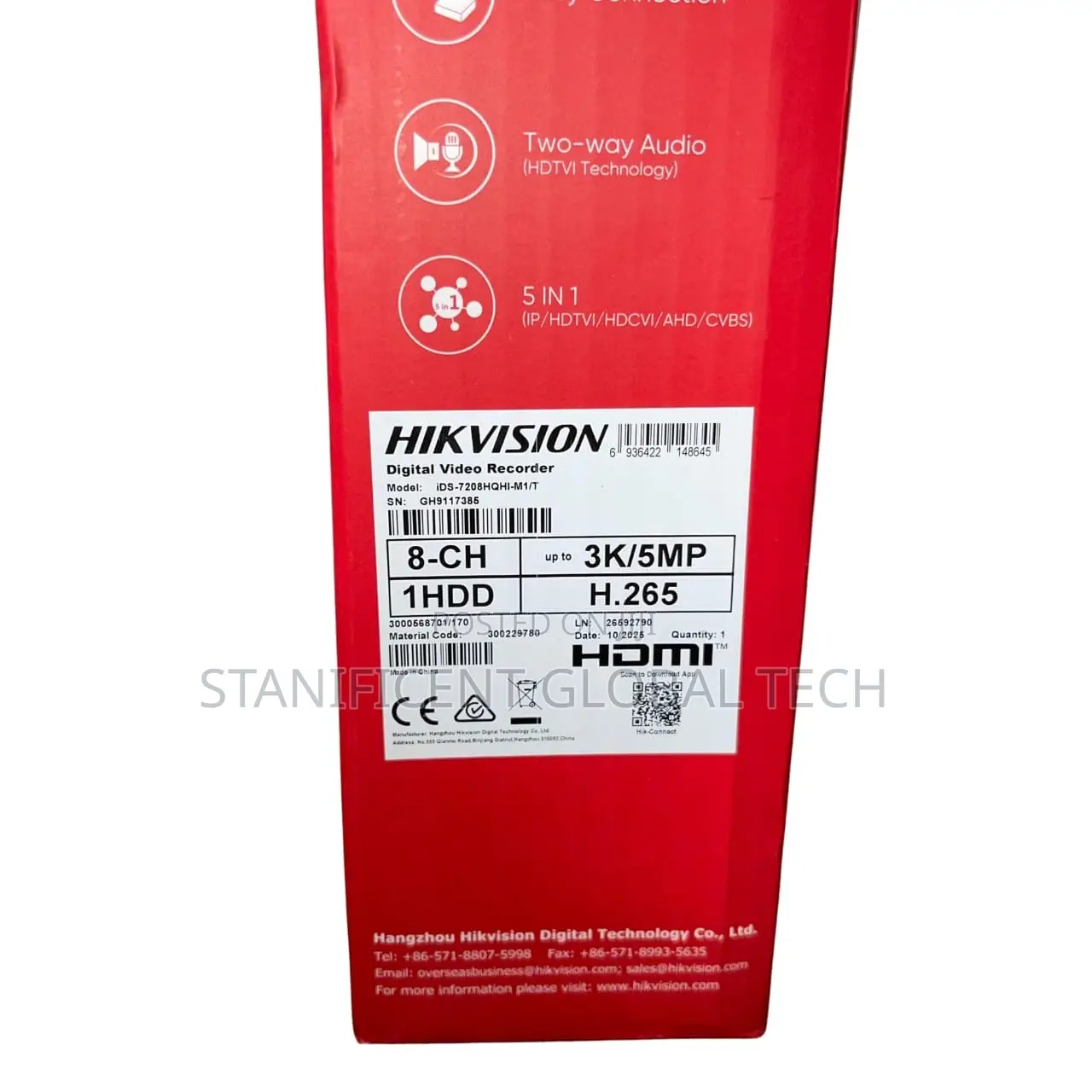 Hikvision 5mp 8ch Turbo Two-Way Audio DVR