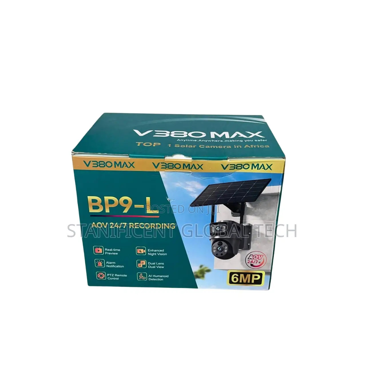 V380 Max 6mp Bp9-l Aov 4g Dual Lens Solar Ptz Mini Outdoor Camera