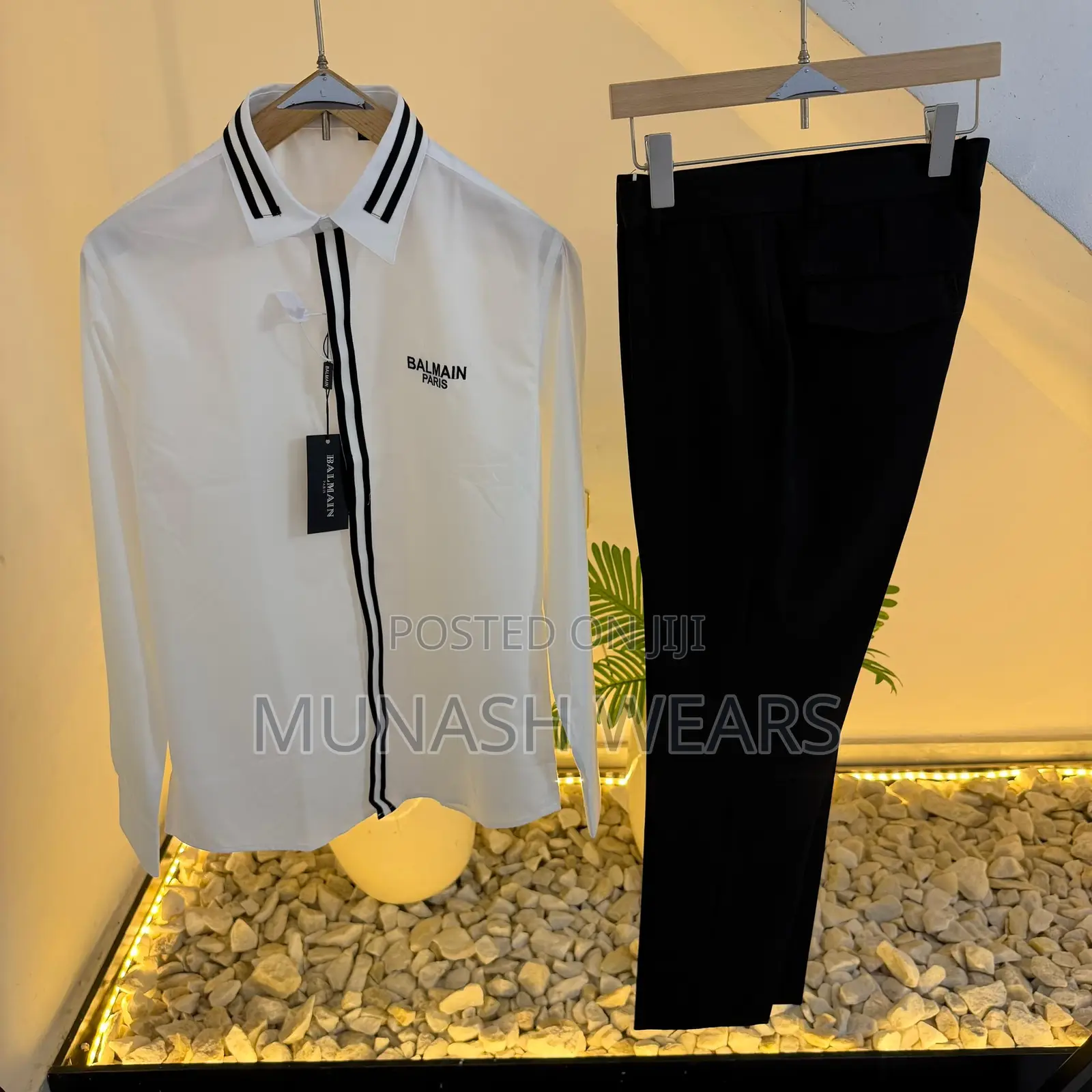 Balmain Shirt and Pant Outfits
