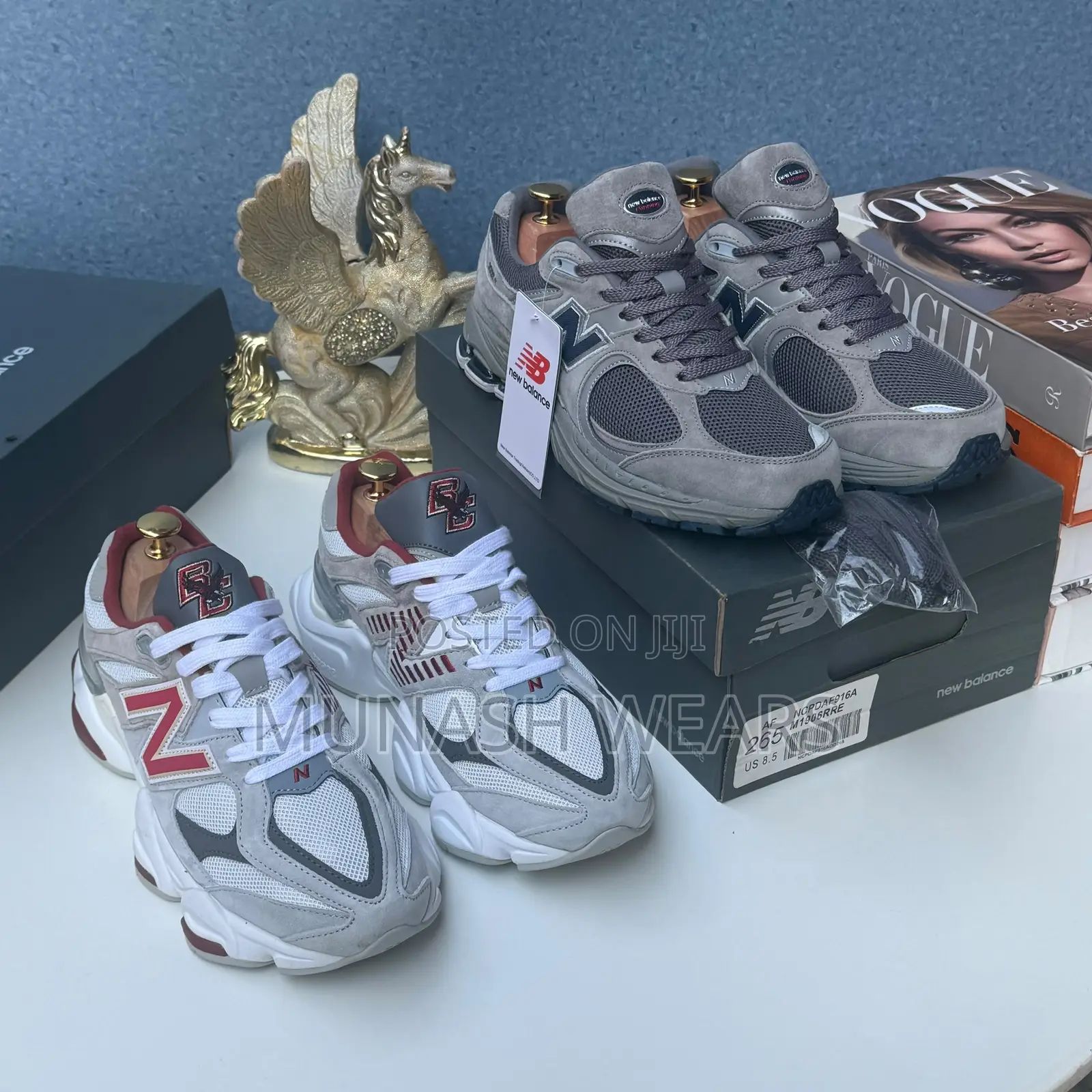 New Balance Sneakers 40-46 Ash and White