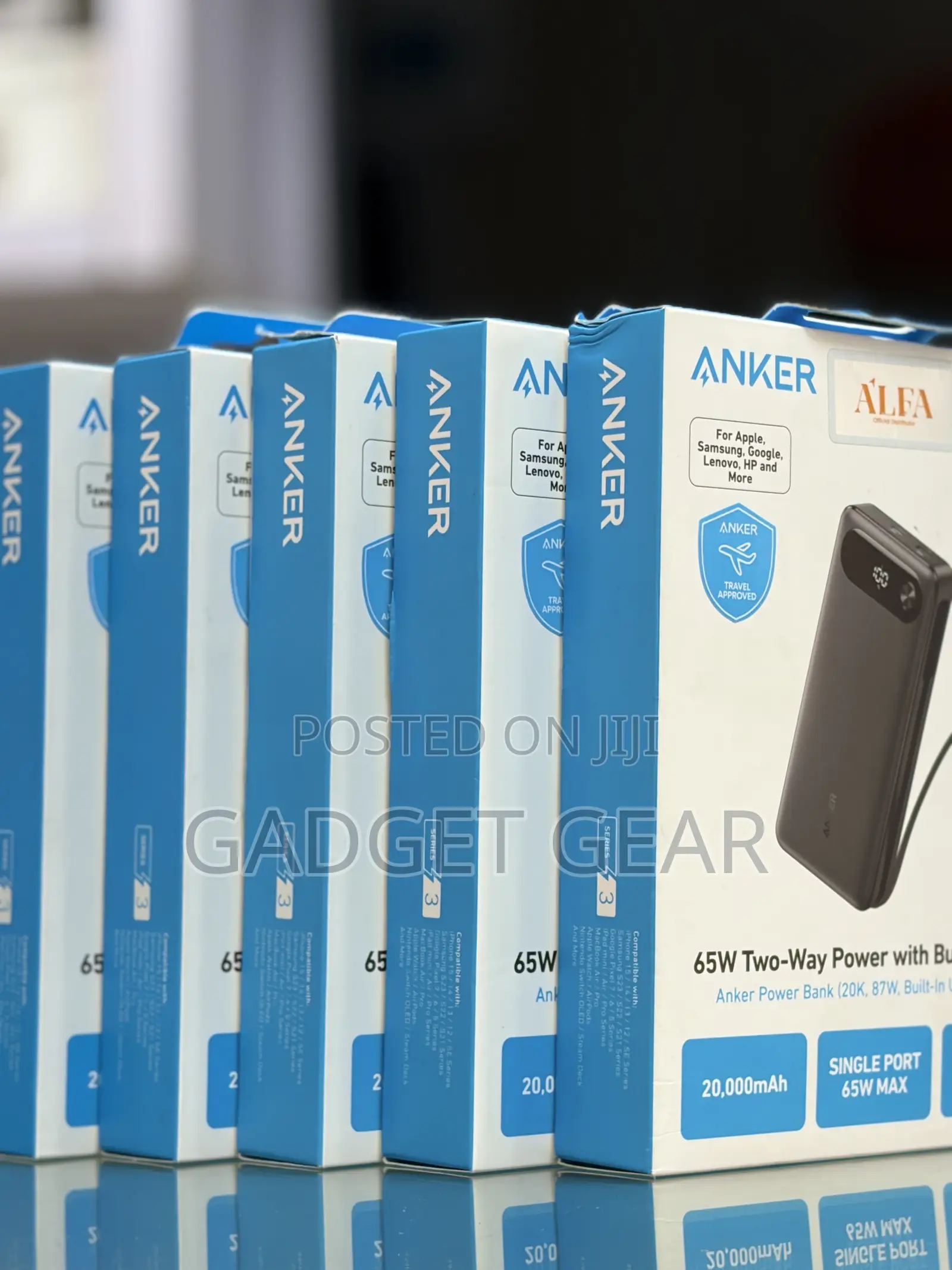 Anker 20,000mah 65w Power Bank With Built-in Usb-C Cable