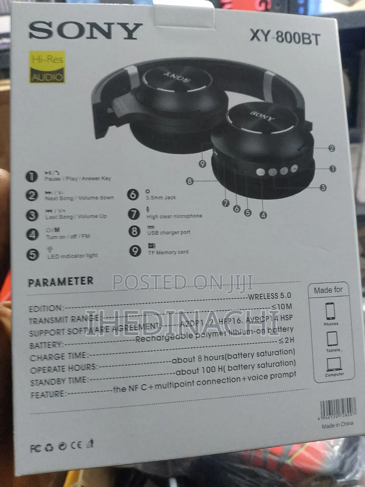 Sony Xy-800bt Deep Bass Bluetooth Headset