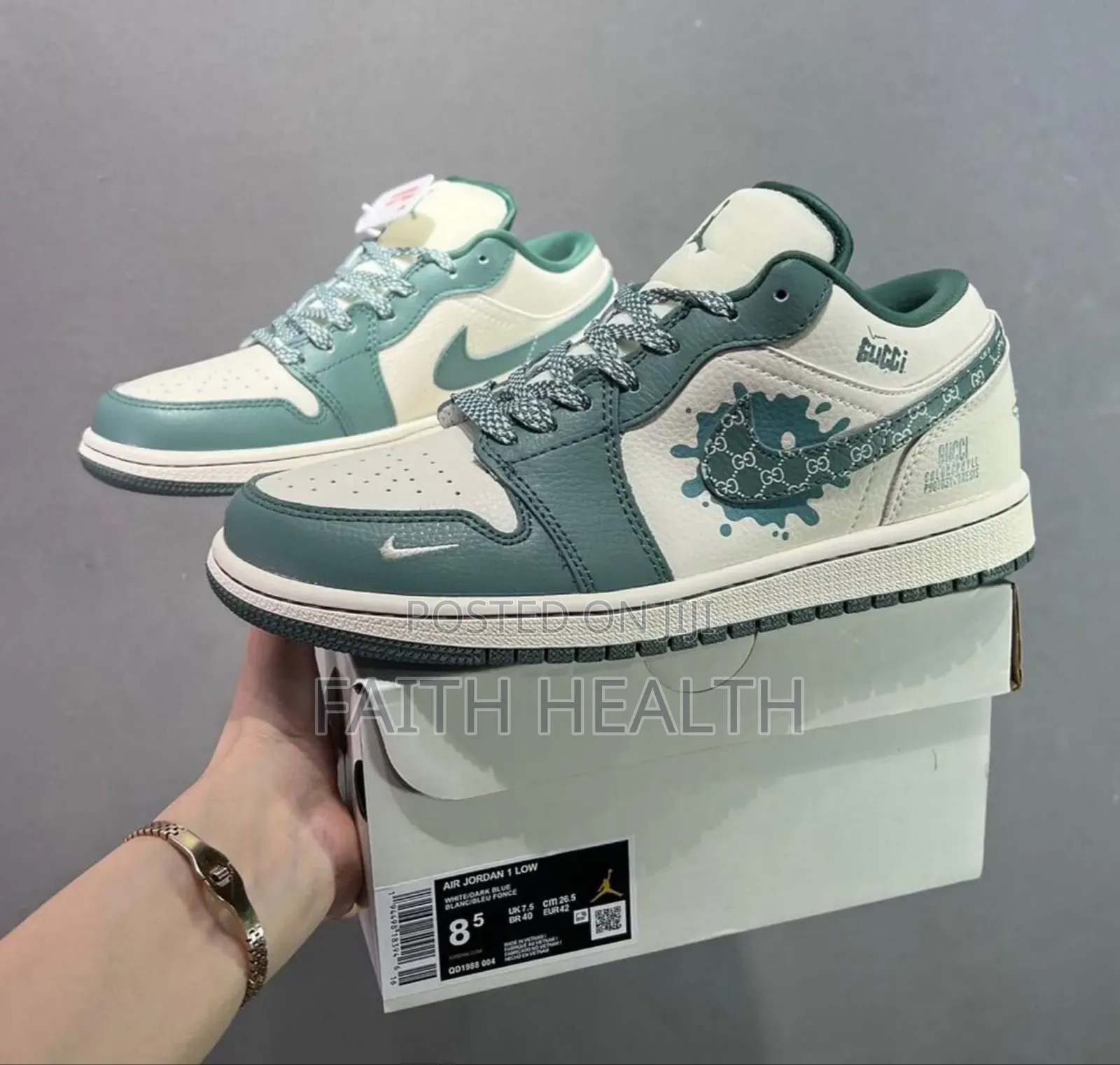 *Air Jordan1 Low X Gucci “Chlorophyll” SNKSS