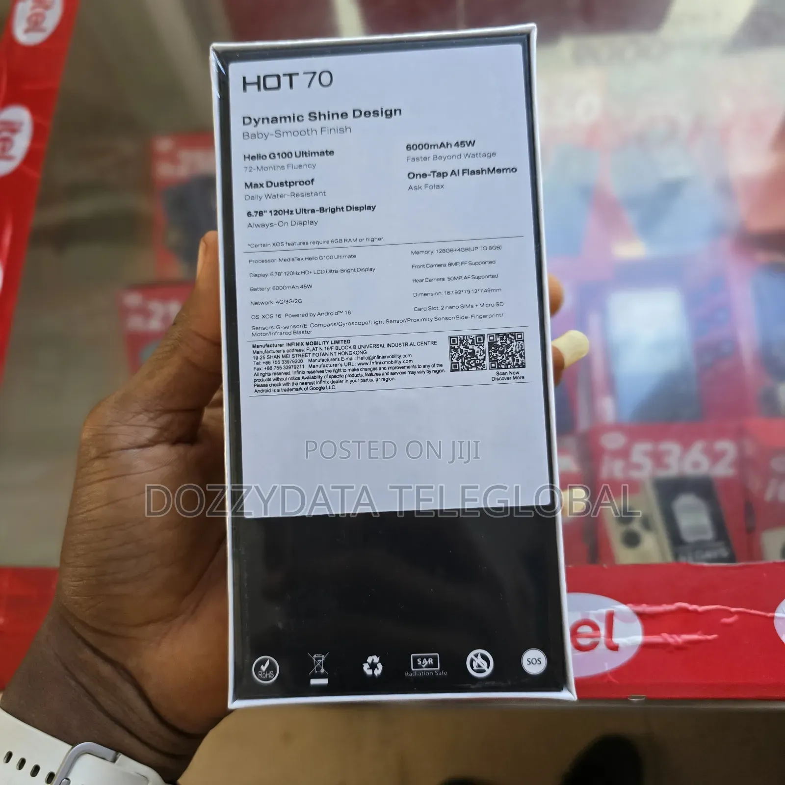 New Infinix Hot 70 128 GB Black