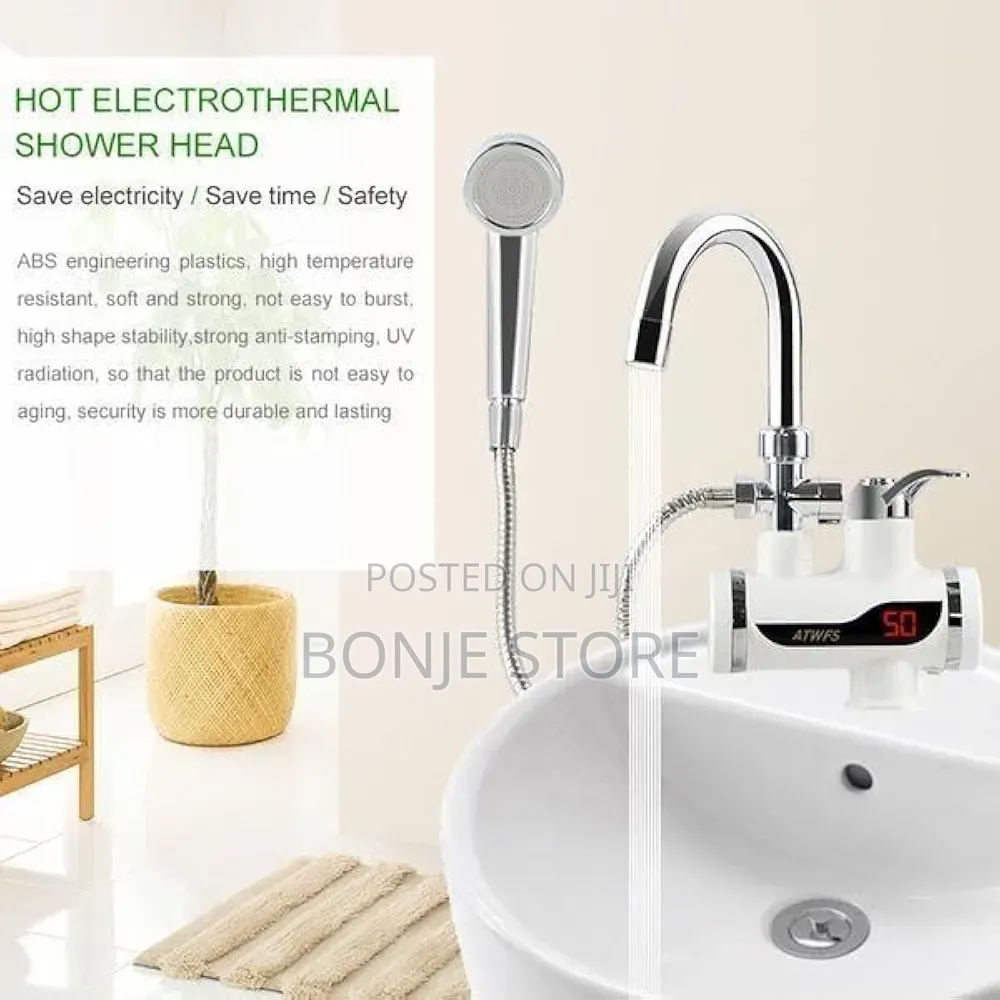 Instant Electric Heating Water Faucet With Shower, Tankless Water Tap