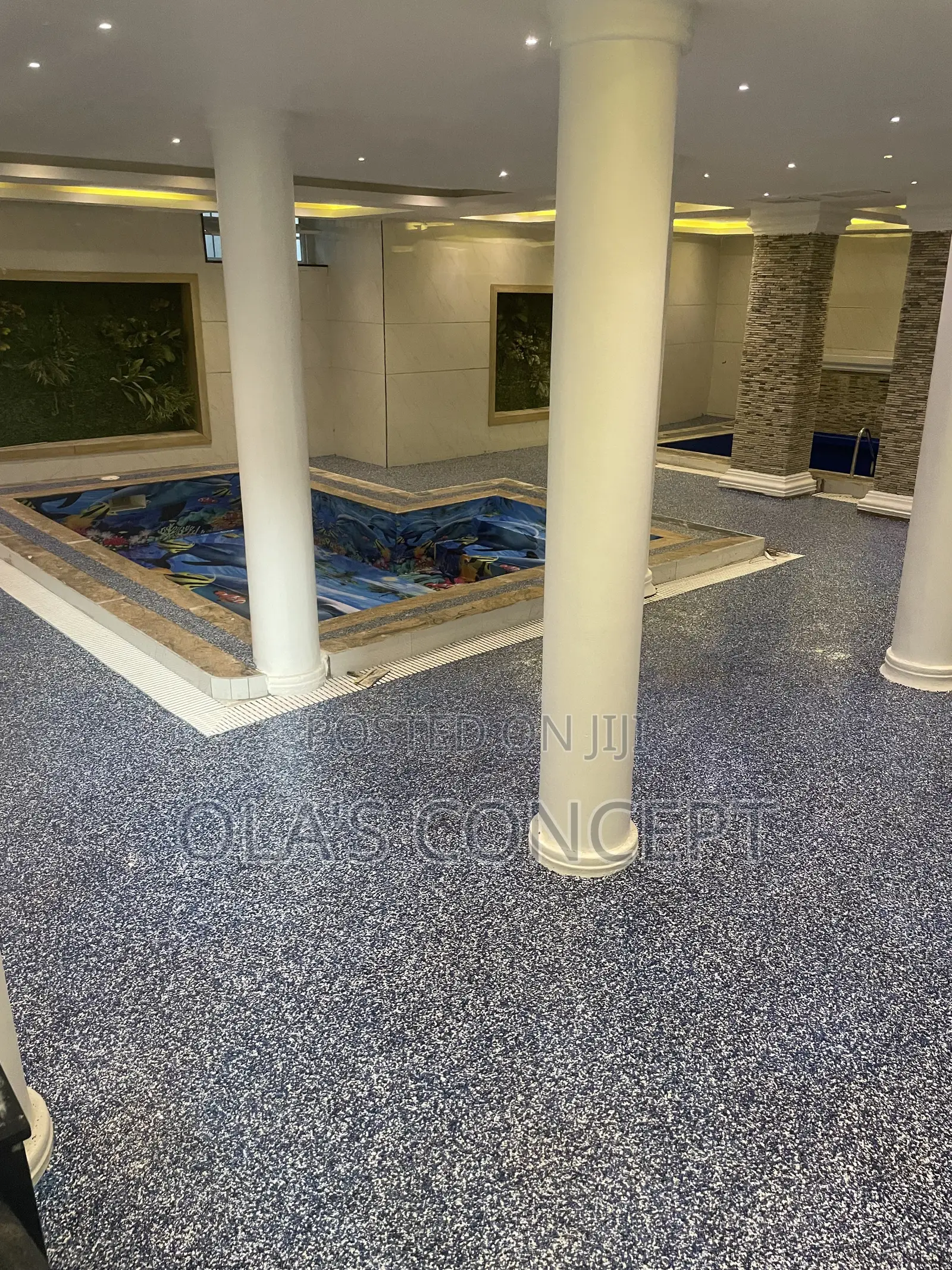 Full Flakes Epoxy Floor Installation