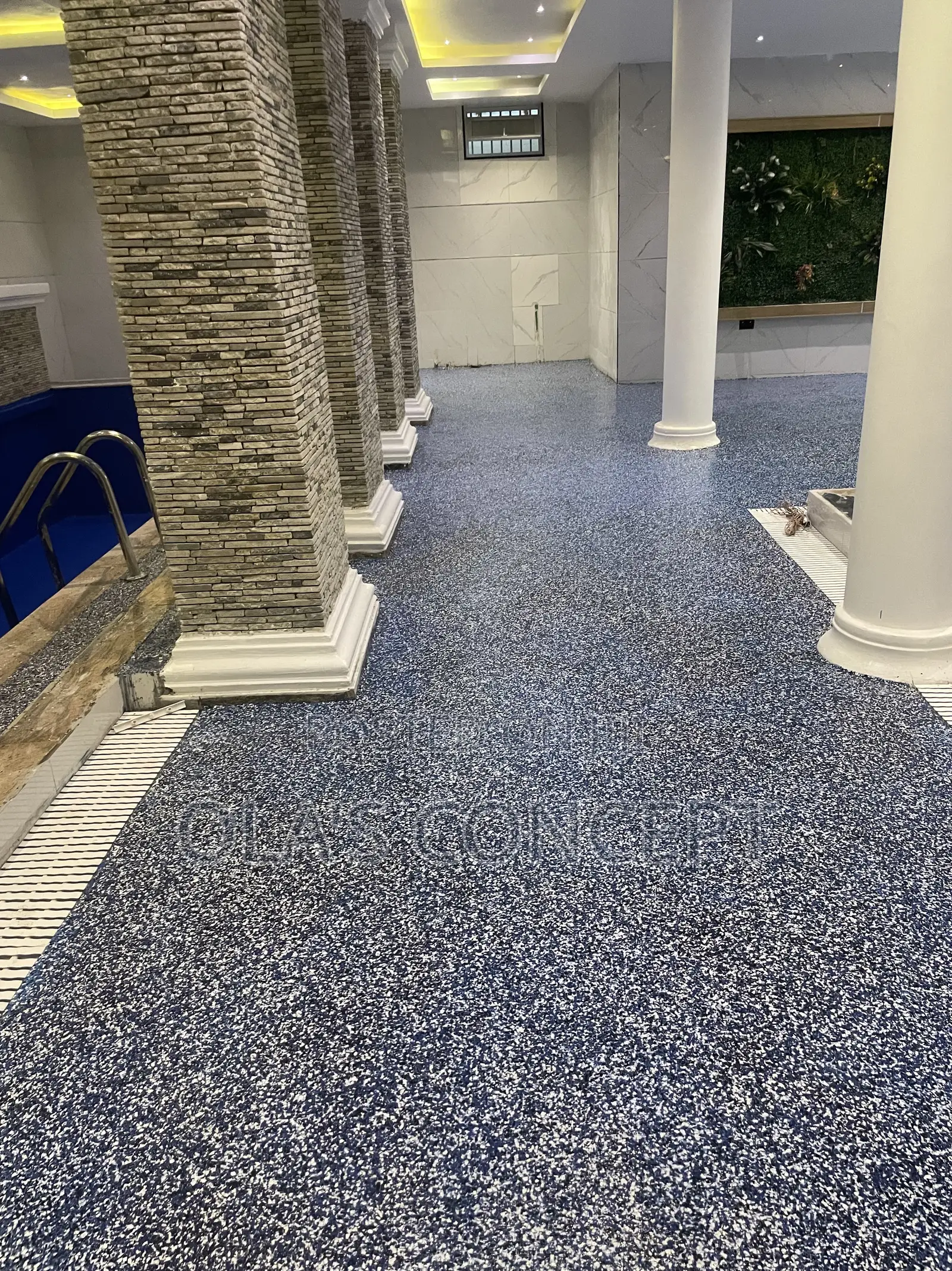 Full Flakes Epoxy Floor Installation
