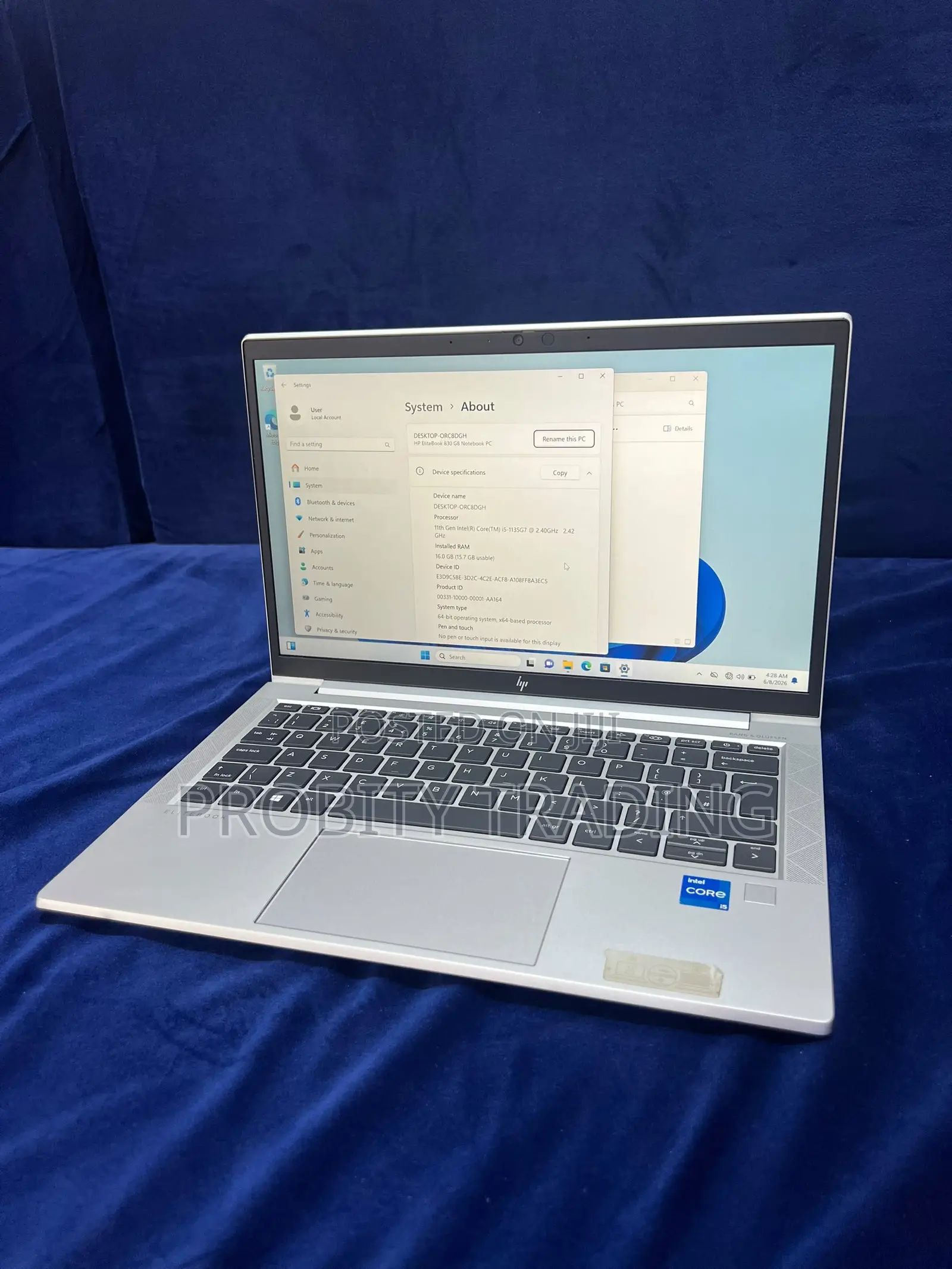 Laptop HP EliteBook 830 G8 16GB Intel Core i5 SSD 512GB