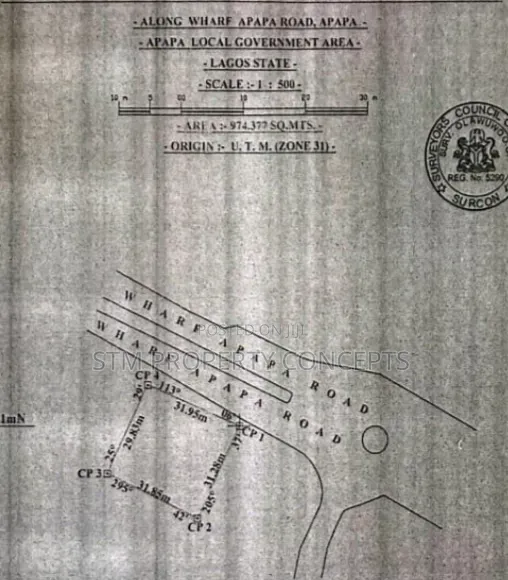 974sqm Of Land For Sale On Warf Road Apapa Lagos