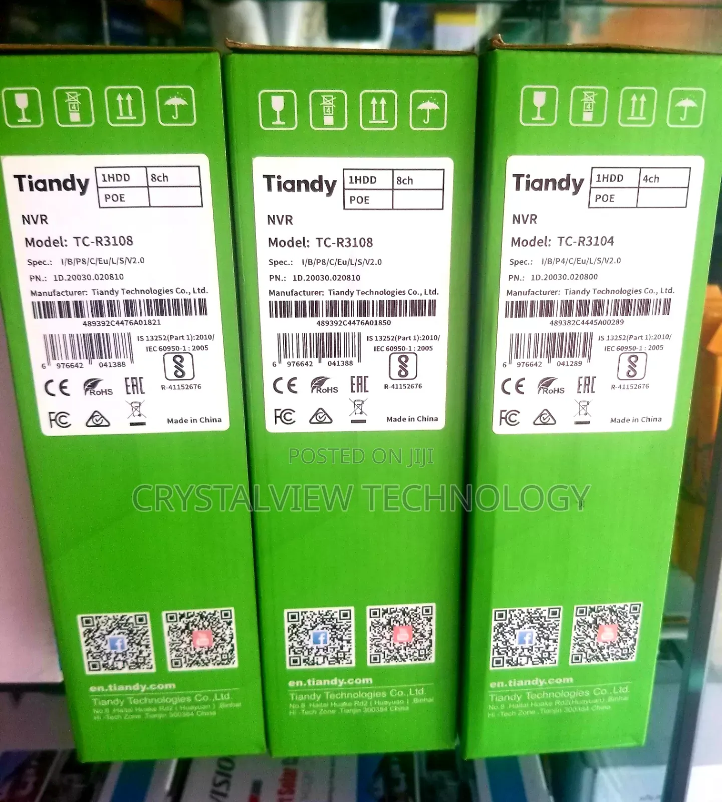 Tiandy 8ch NVR With 8port Poe