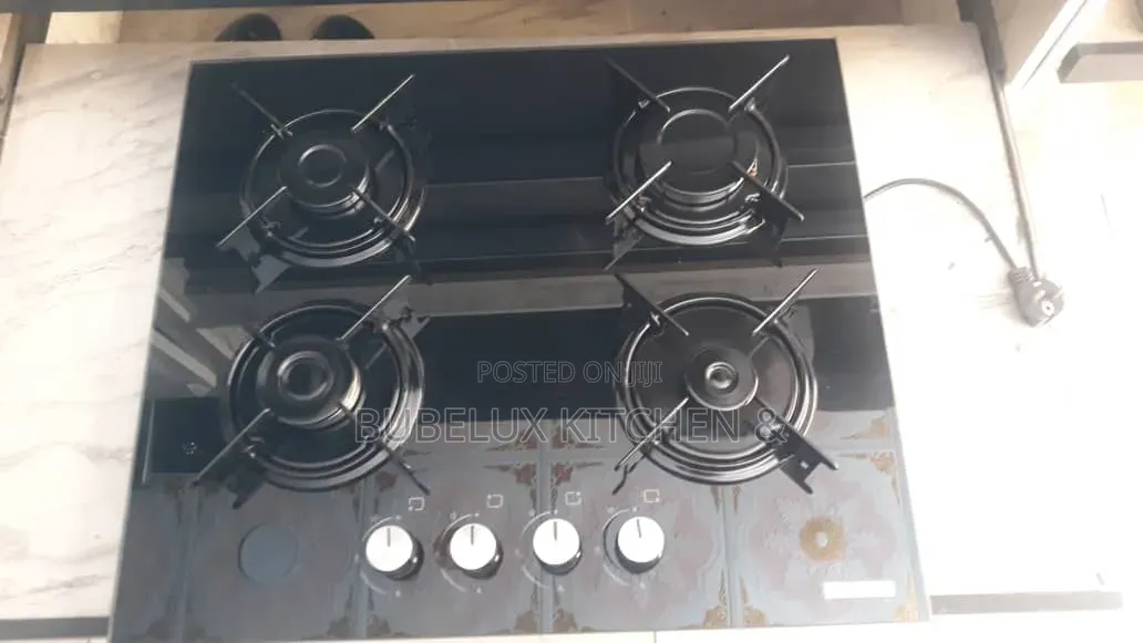 4 Burner Built-in Gas Hob - Tempered Glass + Auto Ignition