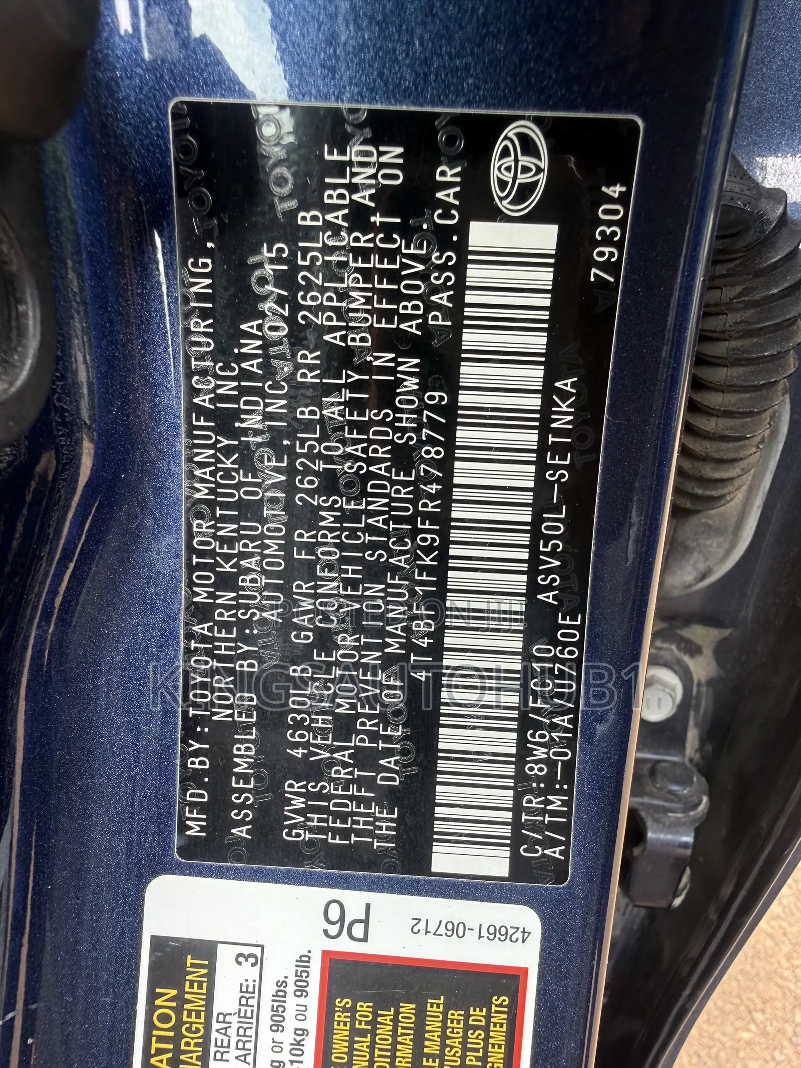 Toyota Camry LE 4dr Sedan (2.5L 4cyl 6A) 2015 Blue