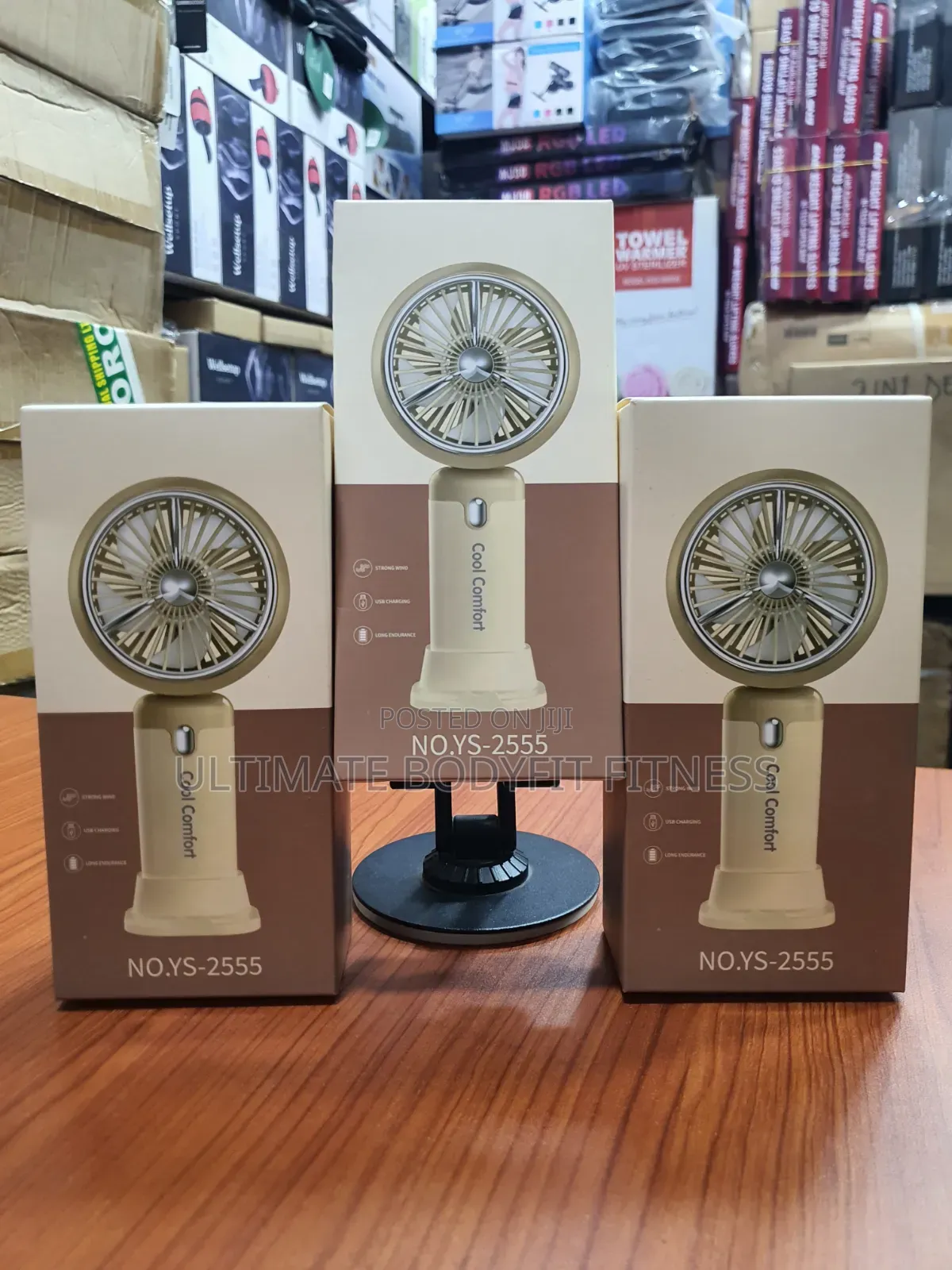 Brand New No Ys-2555 Portable Rechargeable Handheld Fan