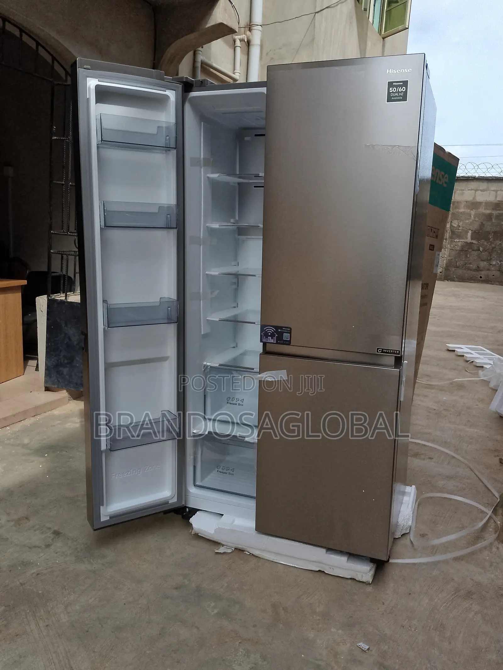 Elegant Hisense 637l Side by Side Freezer Refrigerator