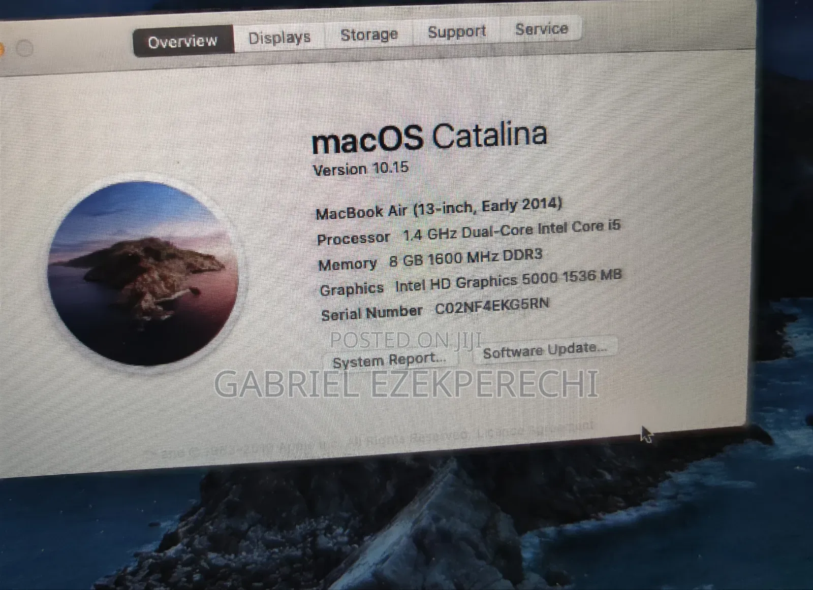Laptop Apple MacBook Air 2014 8GB Intel Core i5 SSD 128GB