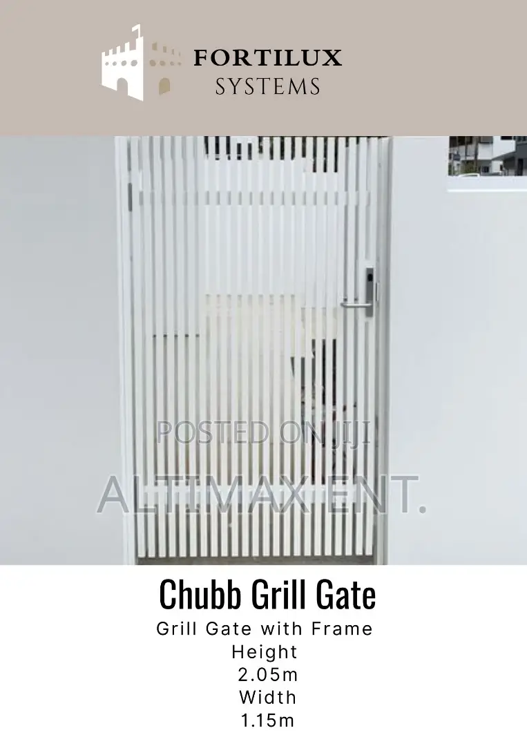 Chubb Grill Gate With 3 Pcs Frame
