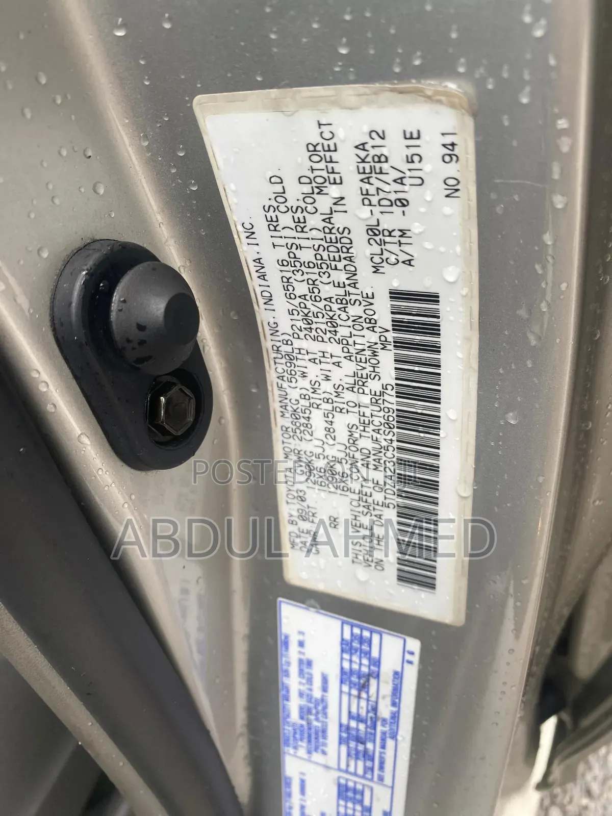 Toyota Sienna 2005 Silver