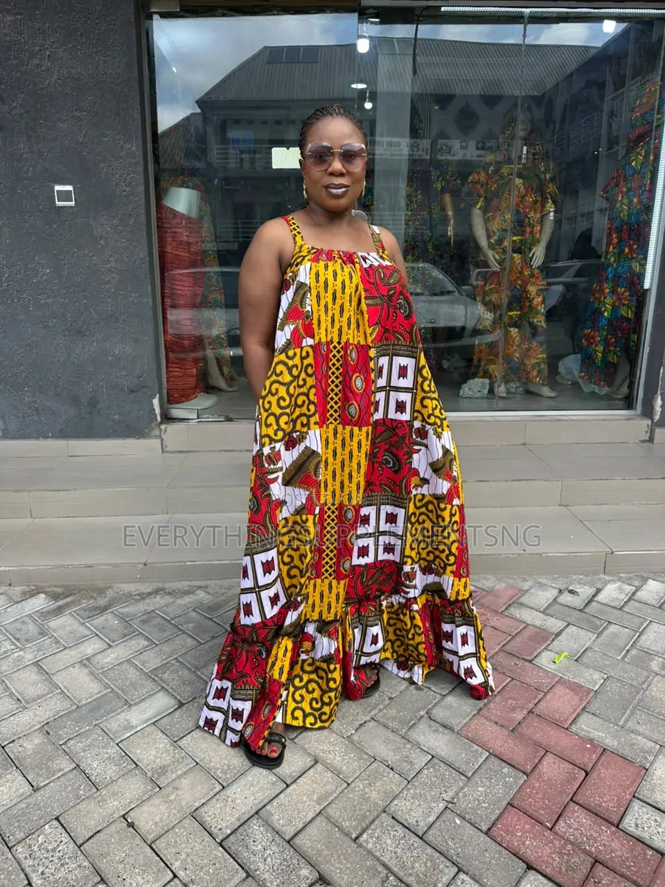 Patchwork Ankara Maxi Dress