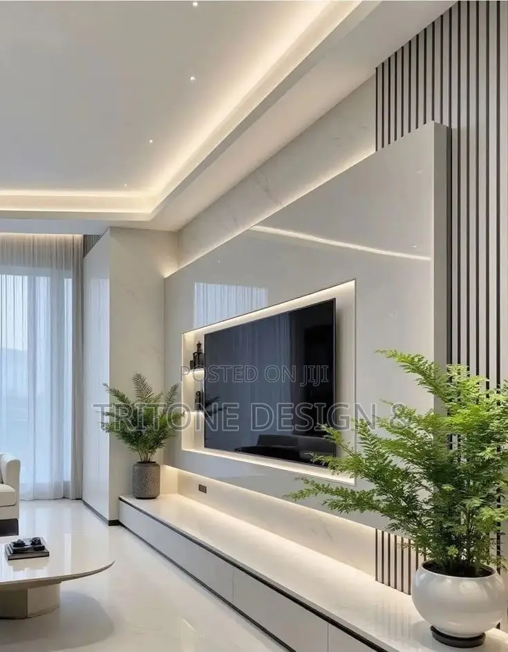 Tv Wall Console Design For Lounge / Interior Spaces