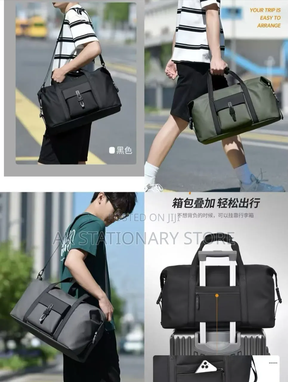 Stylish Florge 2way Urban Boston Duffle Bag Features a Sleek Design