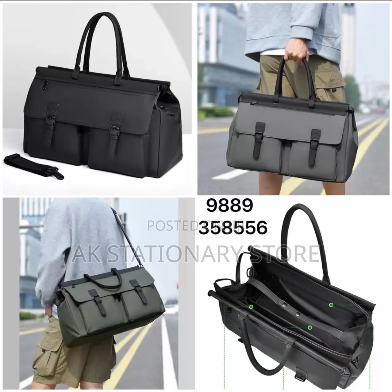 Stylish Florge 2way Urban Boston Duffle Bag Features a Sleek Design