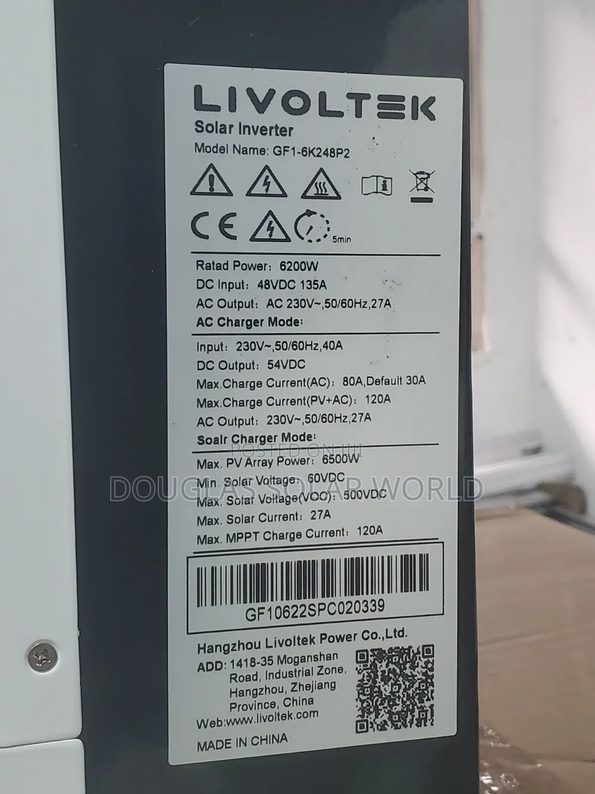 Livoltek 6.2kva 48v Hybrid Solar Inverter