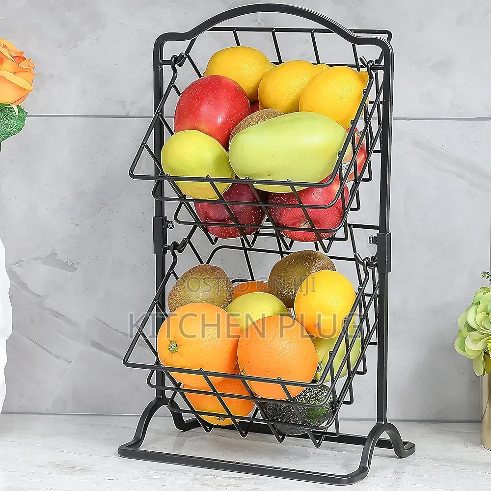 2 Tier Fruit Basket / Fruit Bowl For Kitchen Counter,