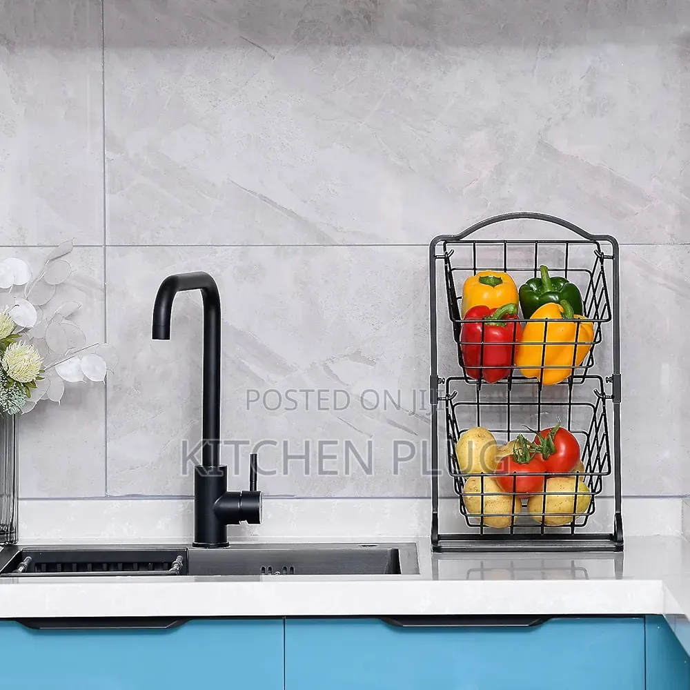 2 Tier Fruit Basket / Fruit Bowl For Kitchen Counter,