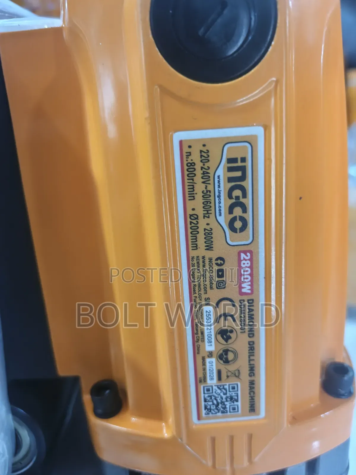 Ingco Diamond Coring Machine/ Core Drill 2800w