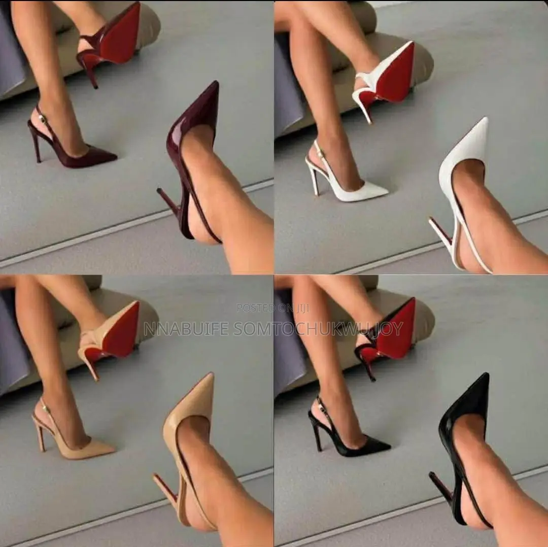 Luxury Patent Red-Bottom Slingback Heels - Elegant Pointed Toe Pumps