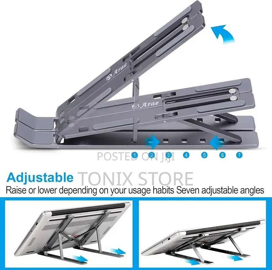 Foldable Metal Laptop Stand (Pocket-Sized)