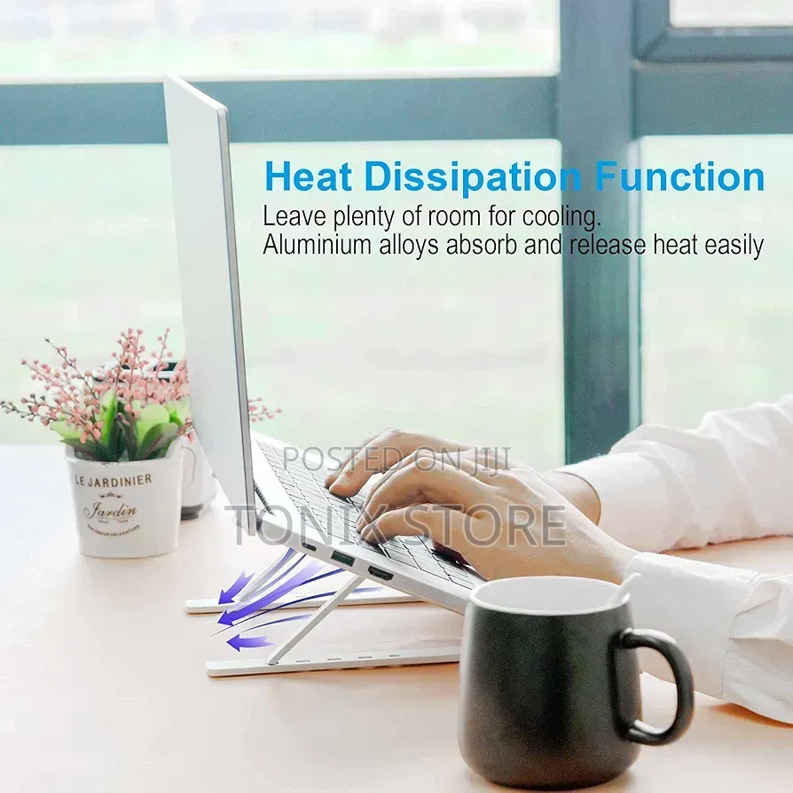 Foldable Metal Laptop Stand (Pocket-Sized)