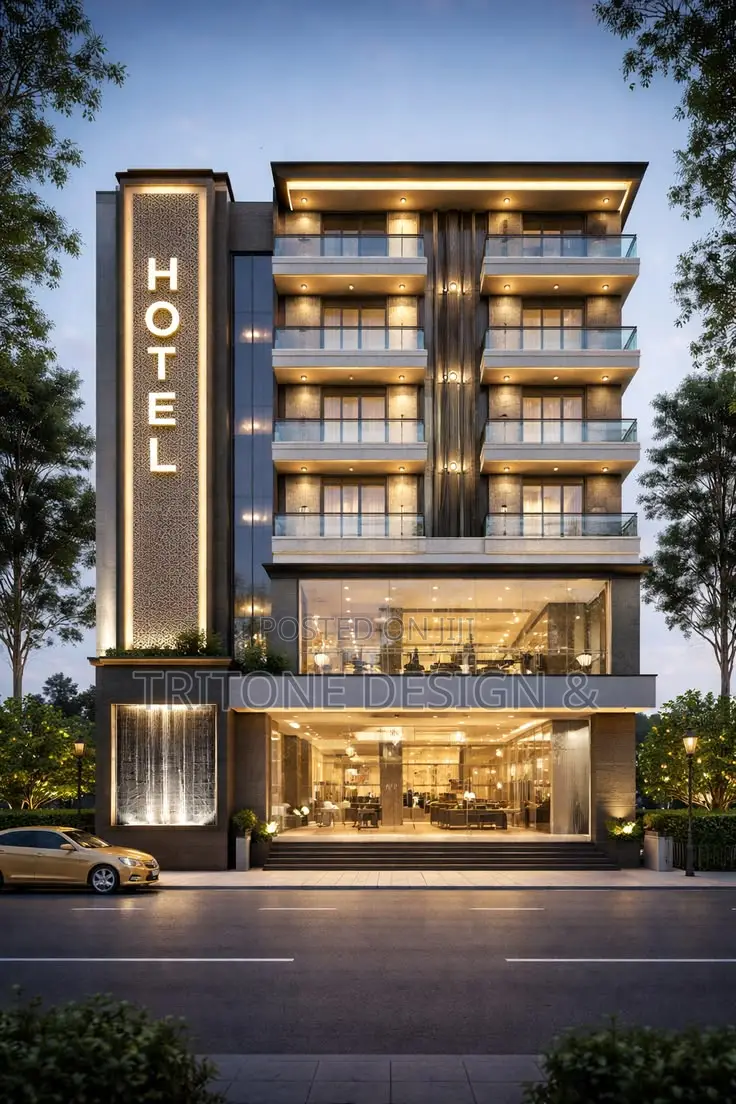 Hotel Architectural Design Package Floor Plans + 3d + Working Drawing